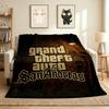 San Andreas City Flannel Blanket Throw Blanket Soft Warm Sofa Bed Camping Home Decor Unique Christmas Gift C9211758