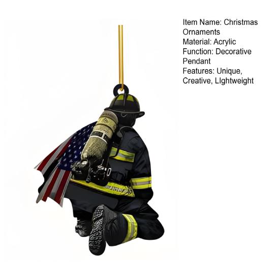 Yousheng рождественские украшения пожарного акриловые пожарные украшения пожарный сувенир подвесной кулон для украшения стены дерева автомобиля
