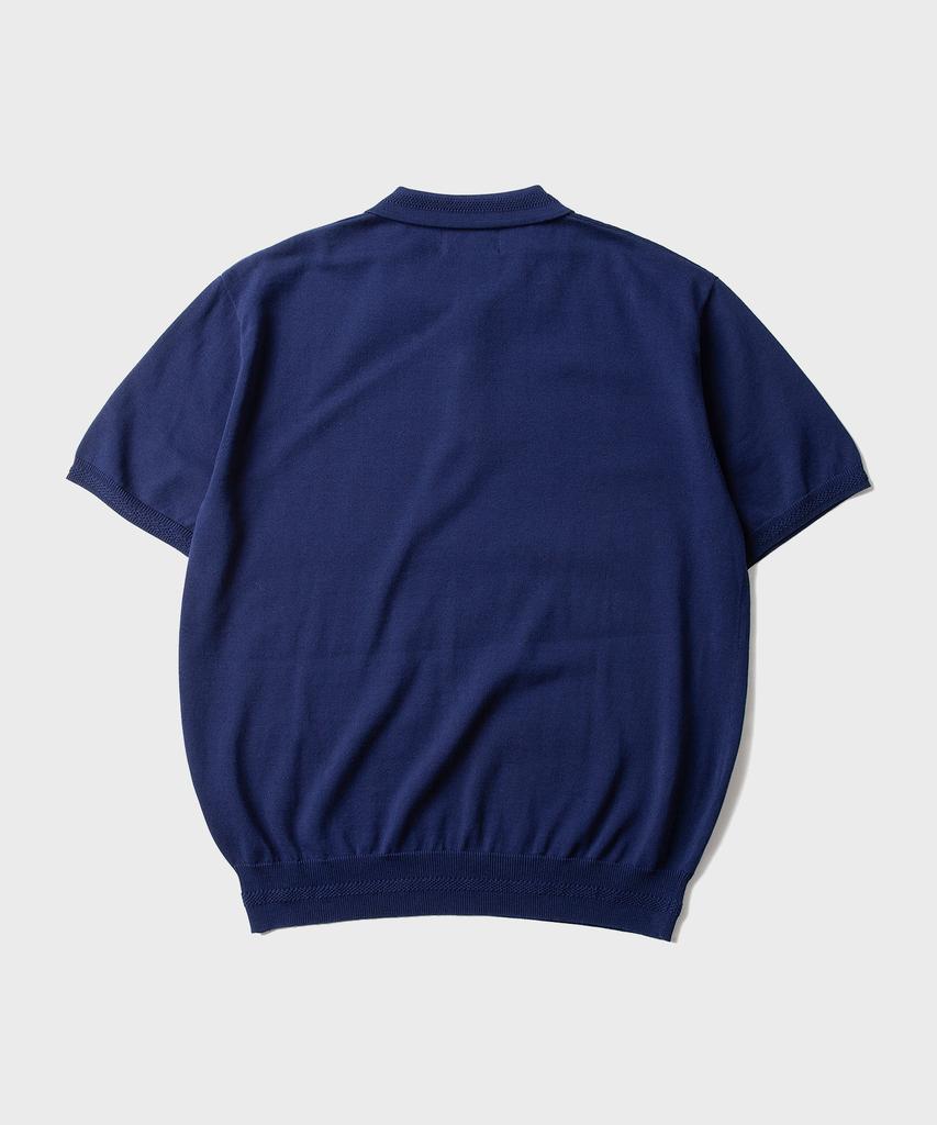 AMFEAST (Cotton 100%) Essential Polo Half Knit Navy