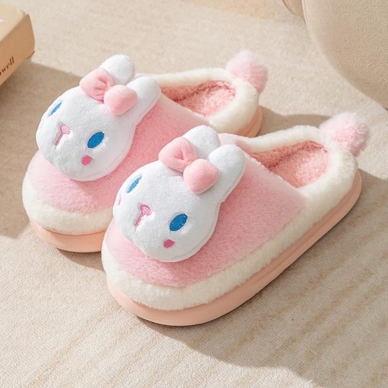 Хлопковые тапочки осенне-зимние мужские и женские парные домашние теплые нескользящие домашние пушистые тапочки для родителей и детей оптом