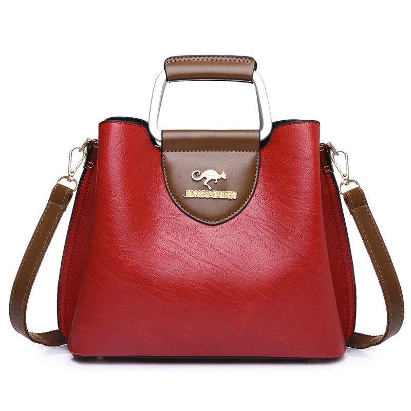 PU Soft Leather Texture Handheld Bag New Women Bag Niche Design Fashion Shoulder Sling Bag Large Capacity Tote Bag
