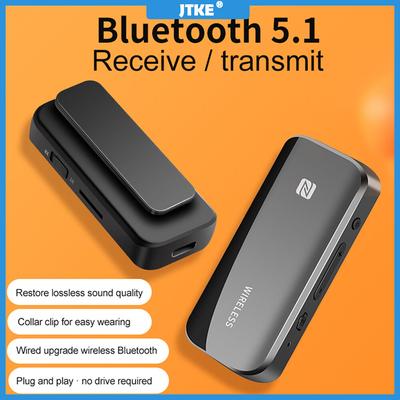 Bluetooth 5,1 передатчик-приемник NFC TF-карта беспроводной адаптер Dongle 3,5 мм AUX для наушников ПК стерео автомобильный HIFI аудио