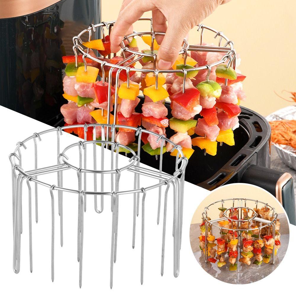 String Grill Skewer Holder Stainless Steel Baking Needle  for Air Fryer Accessory