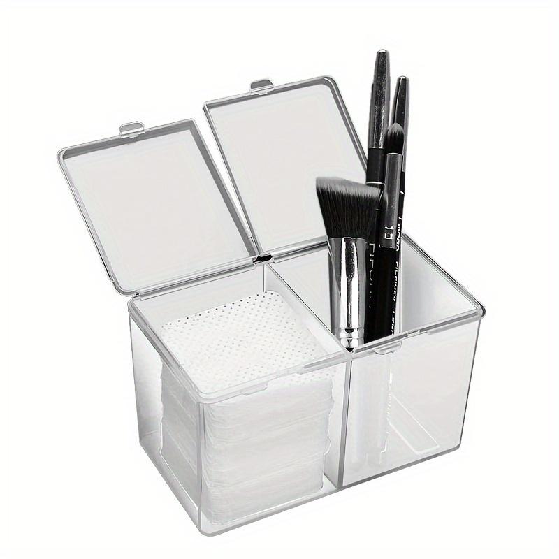 2Grids Nail Storage Box, Nail Polish Remover Pad Storage Container, Cosmetic Storage Box Organizer, Cotton Film Box, Suitable F