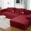 Simple Solid Color Plush Surface Sofa Protection Cover With Anti Slip Strip For Household Protection