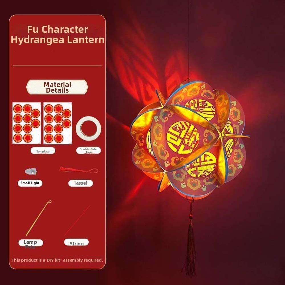 Paper Craft Kit DIY Festival Craft Kit Lantern Glowing Flower Lamp Parent Child Activity