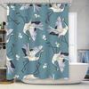 Beach Shower Curtain with Seaside Blue Sky Design Waterproof Bathroom Decor 3D Printed Polyester Fabric for Bathtub Shelves