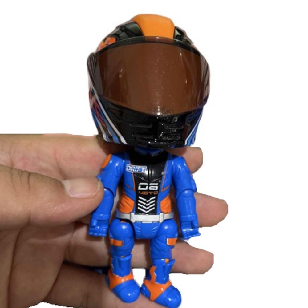 Деформируемый шлем Имитация куклы мотоциклиста Подвижные конечности Подвижная фигурка Модель Детская игрушка