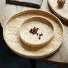 Натуральная круглая корзина для фруктов, плетеная вручную, поднос для хранения продуктов, органайзер для овощей, держатель, миска, декоративная стойка для демонстрации