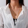 Feather Pendant Necklace Bohemian Vintage Casual Golden Silver Color Adjustable Long Sweater Necklace Fashion Accessories Gift