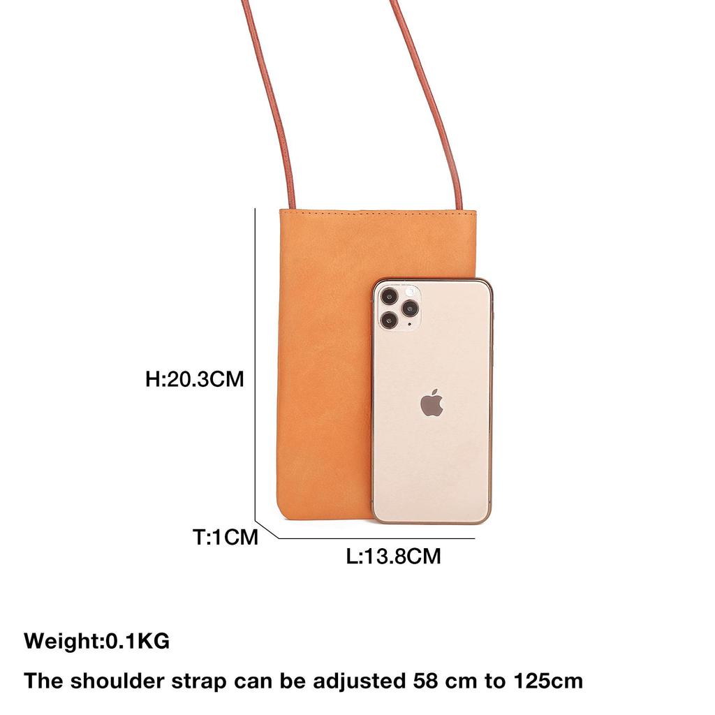 Genuine Leather Women's Mini Crossbody Cell Phone Bag - Simple, Solid Color, Versatile Shoulder Handbag for Outdoor Fashion