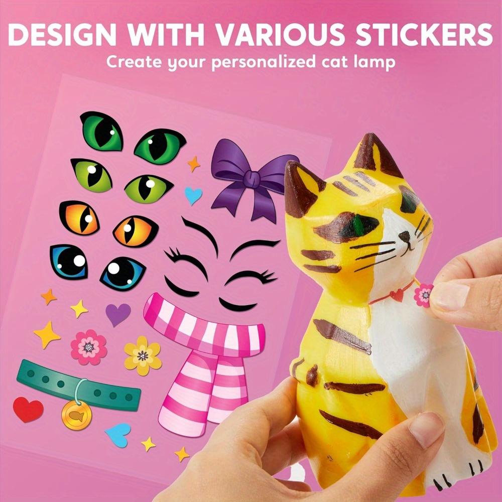 JOYFY Детский DIY Ночник Раскрась Свою Кошку Лампу Школьные Мероприятия Художественные Принадлежности Игрушки для Девочек Мальчиков Возраст 6+ Подарки на День Рождения