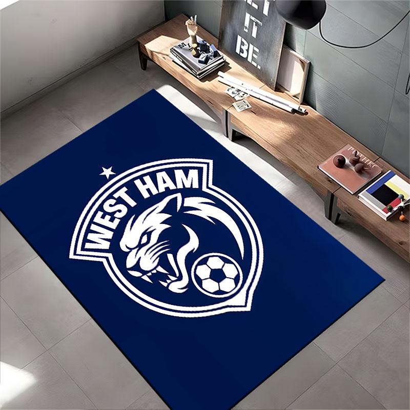 Fierce Lion West Ham Logo Carpet suitable as a non-slip mat for the living room or bedroom sofa