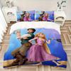 3pcs Tangled Rapunzel & Flynn Rider Printed Quilt Set - Includes 1 Quilt Cover and 2 Pillowcases, Machine Washable - Suitable for All Seasons.S09