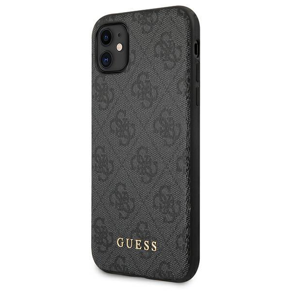 Guess Guhcn61G4Gfgr Iphone 11 / Xr 6,1Szary/Grey Hard Case 4G Metal Gold Logo