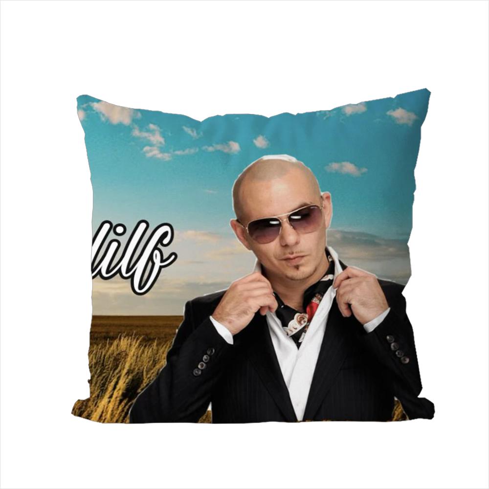 Mr Worldwide Pitbull Pillow Case For Car Sofa Decorative Home Doublesided Print Plush Square Throw Pillow Cushion Cover