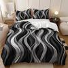 Minimalist Geometric Digital Printed Bedding Set Triangle Circle Stripe Pattern Soft Breathable Duvet Cover Bedroom Home
