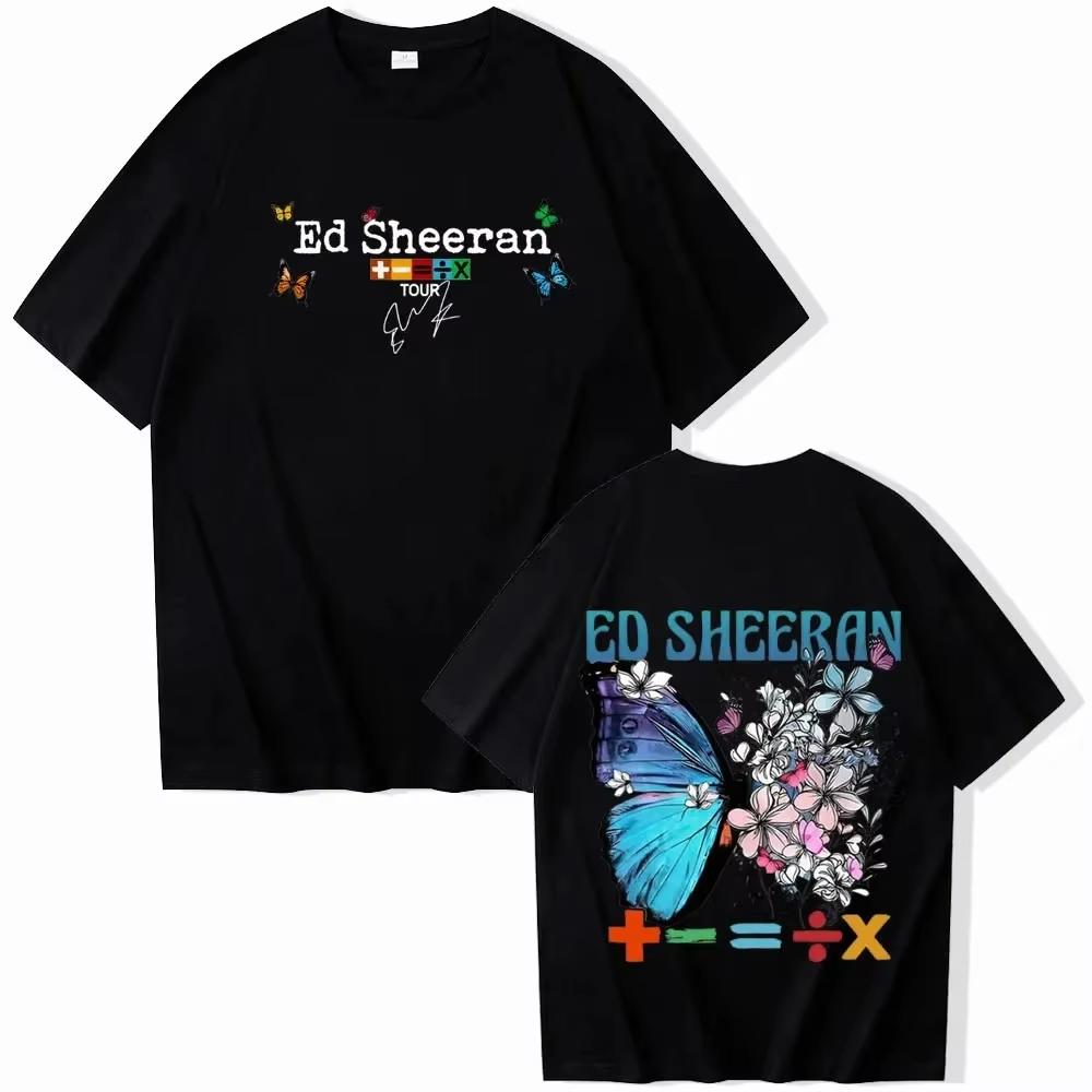2026 ED Sheeran Tour Ed Sheeran Butterfly Shirt Harajuku Man Woman Fan Gift Tee Best Selling High Quality Comfortable Top