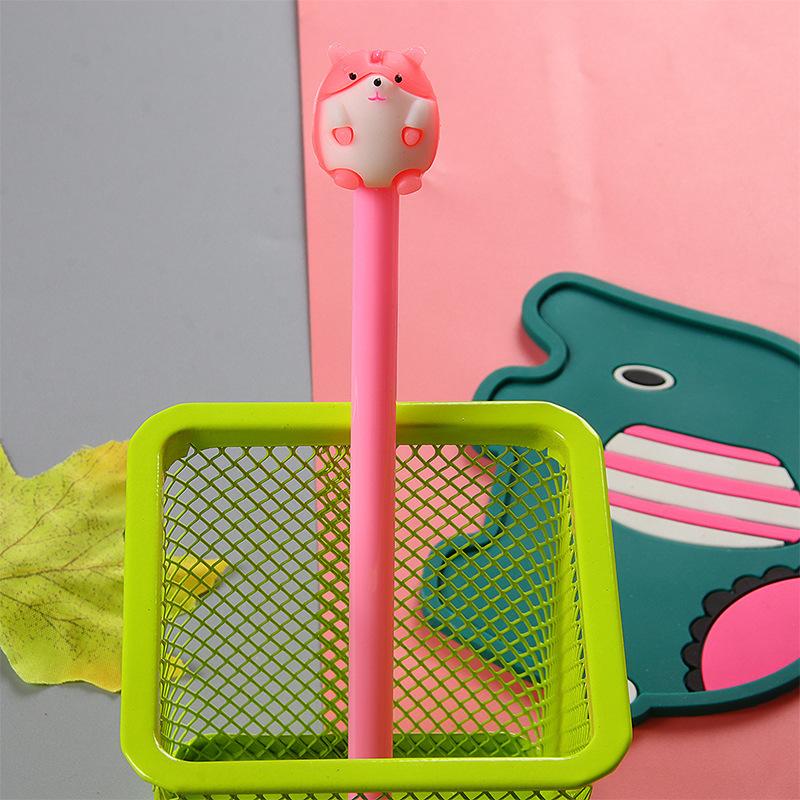 10pcs 0.5mm Cute Hamster Gel Pen Cartoon Gel Pen Creative Learning Stationery Water-based Pen Prize Gift