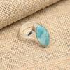 Larimar Gemstone Handmade 925 Sterling Silver Ring Jewelry For Memorial Day