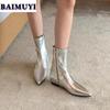 Мода остроносые женские ботильоны на высоком каблуке туфли челси женские осень 2024 тренд роскошные туфли-лодочки для вечеринок мягкая кожа готические туфли женские