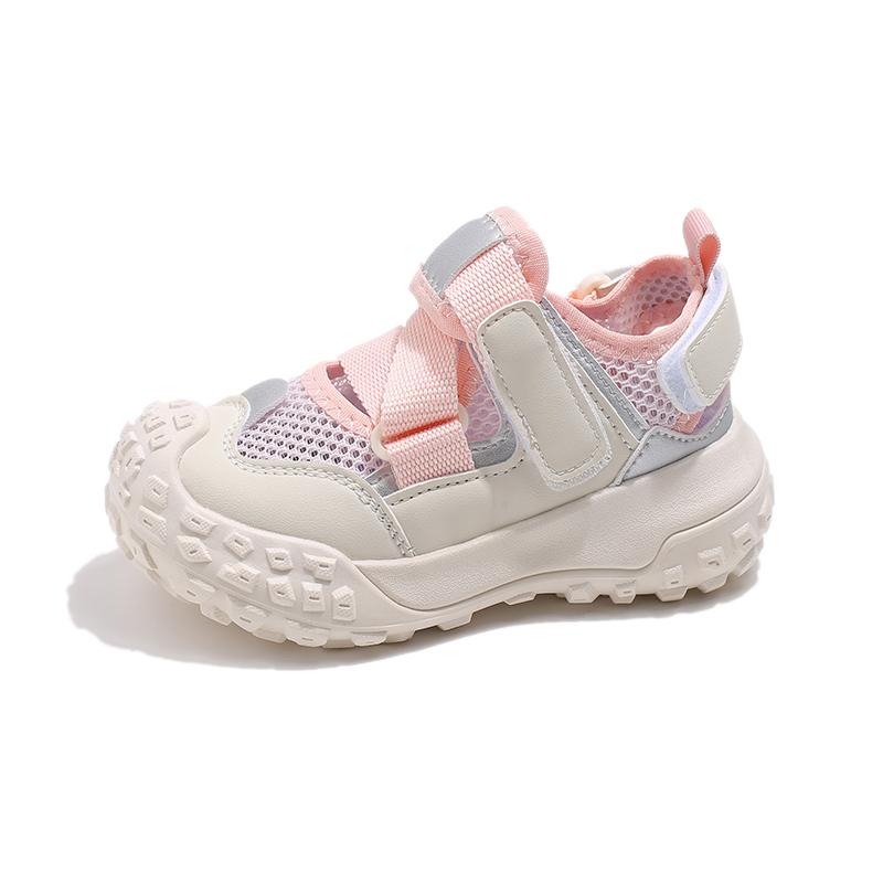 Детские спортивные сандалии Air Mesh Patchwork Kids Hollow Toes Capped Sandals Non-Slip Boys Girls Summer Beach Shoes All Match