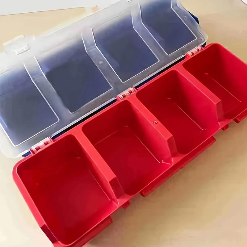Durable Plastic Hardware and Jewelry Storage Case 1Pcs Multi Compartment Organizer Box for Screws Small Parts