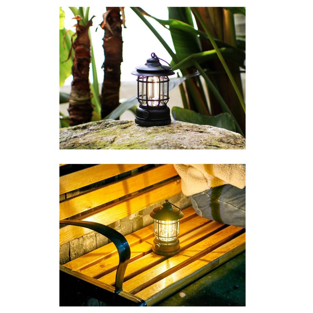Hanging Rechargeable LED Camping Lantern, (Black)