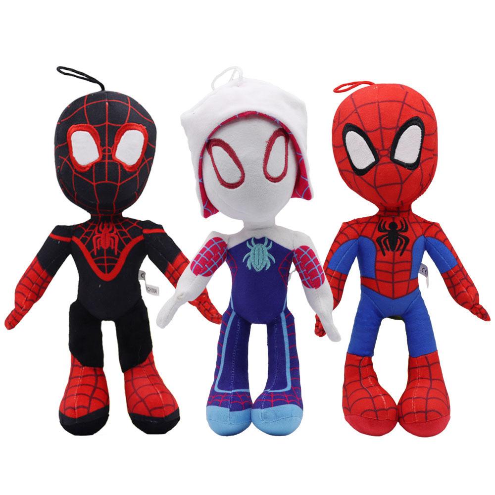 Spider-Man Action Figure Keychain Parallel Universe Spider Venom Red Black White 4 Pcs Set