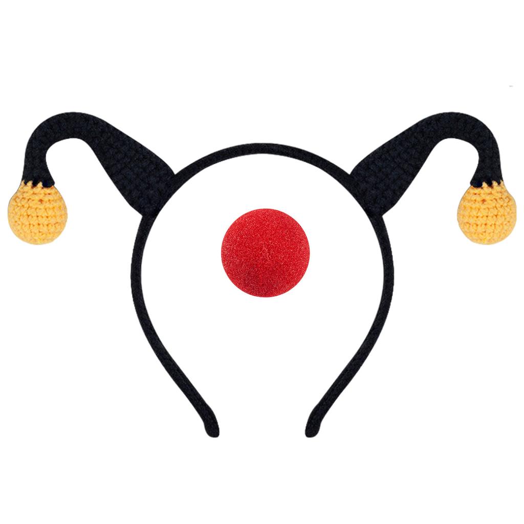 Colorful Clown Headband With Nose Set Costume Cosplay Accesories For Carnival Birthday Parties And Dress Up Event