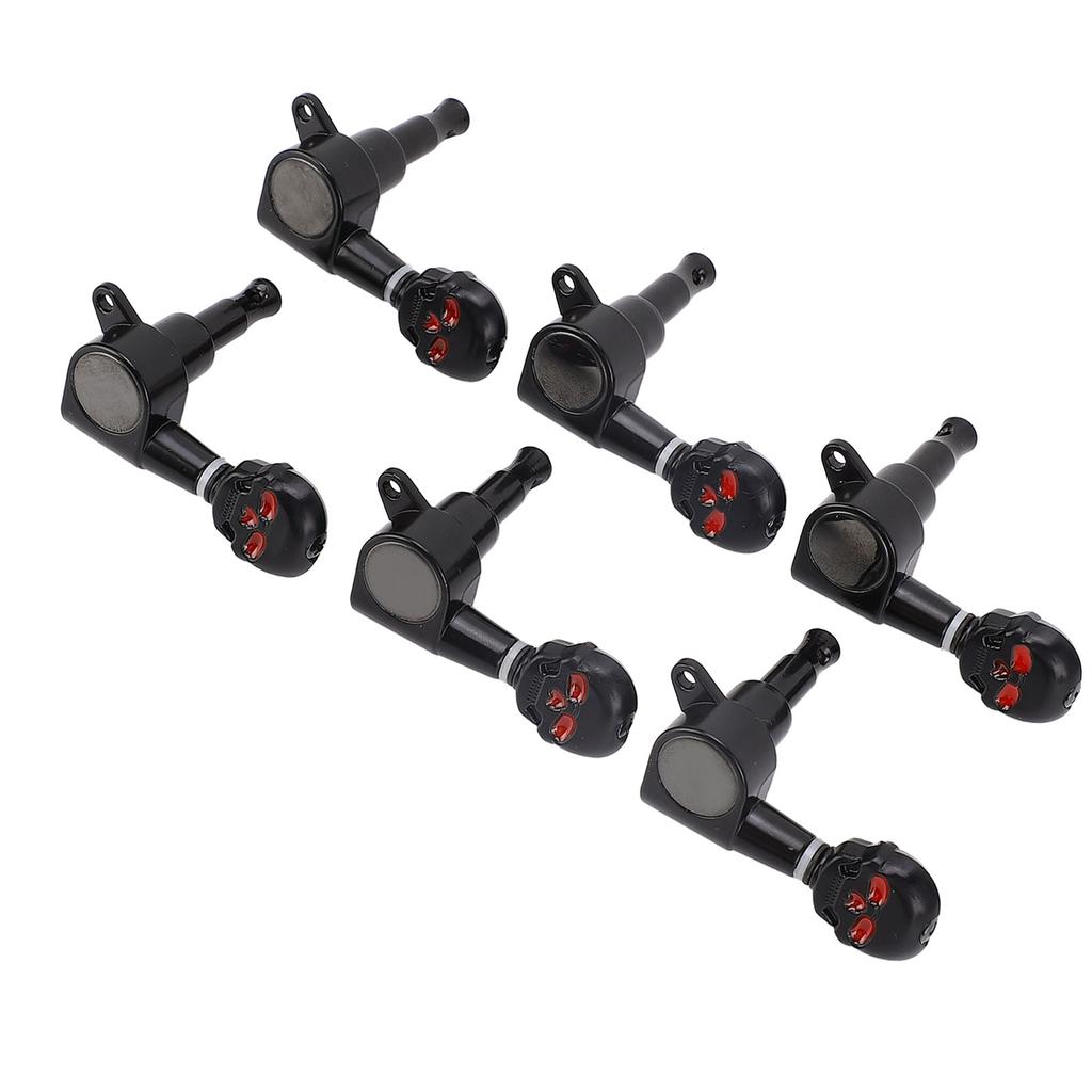 3 Left 3 Right String Tuning Keys Fully Enclosed Knob Zinc Alloy Machine Head Tuners for Acoustic El