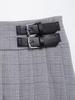 2025 Spring Women's European & American Style Versatile Plaid Pleated Skort
