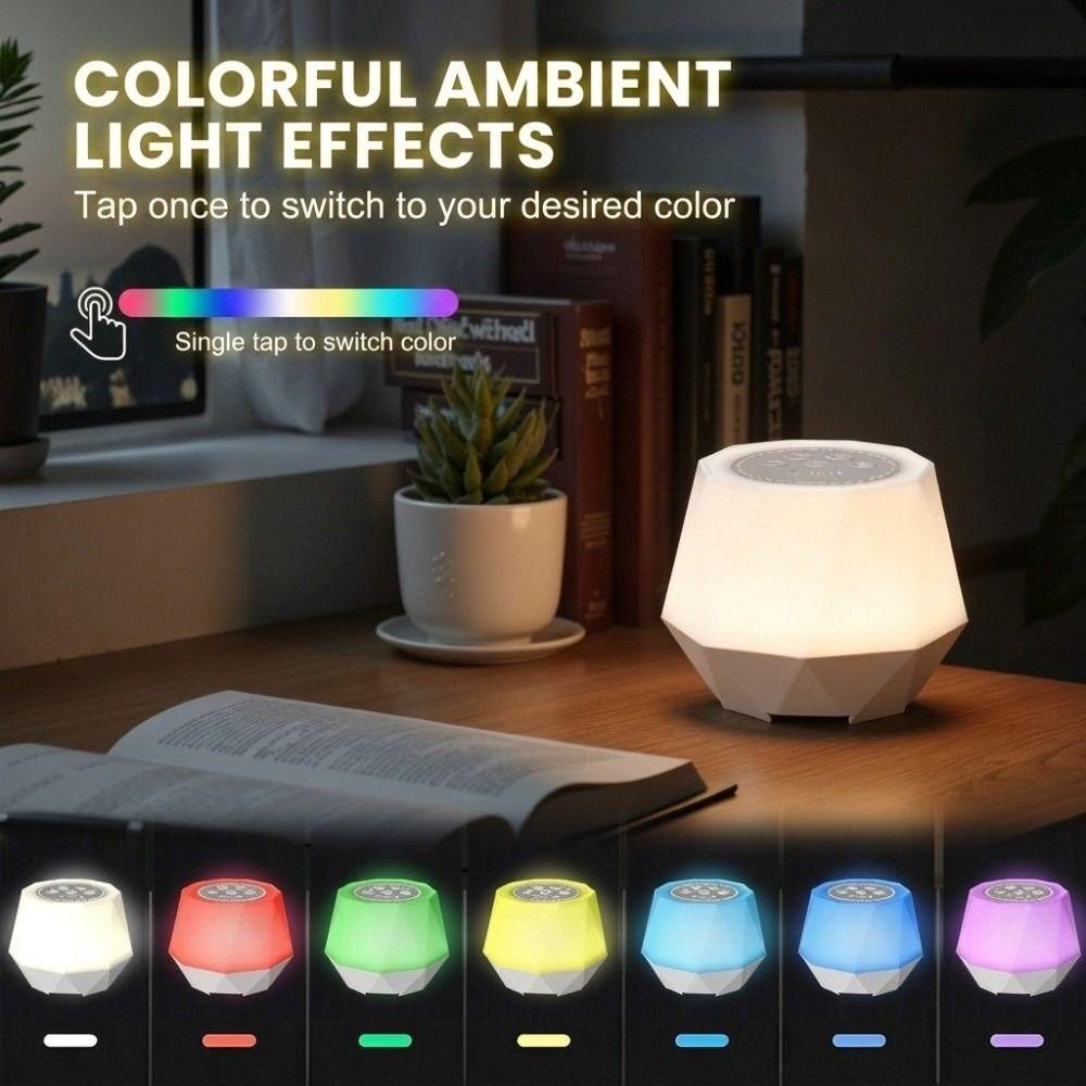 7 Color Modes White Noise Machine 10 Nature Sounds Night Light Bedside Lamp  Nursery Comfort