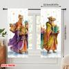 2 шт., 2D печать на плоскости Креативные шторы Три мудреца с дарами Универсальная ткань (без удилища) Украшения для улицы