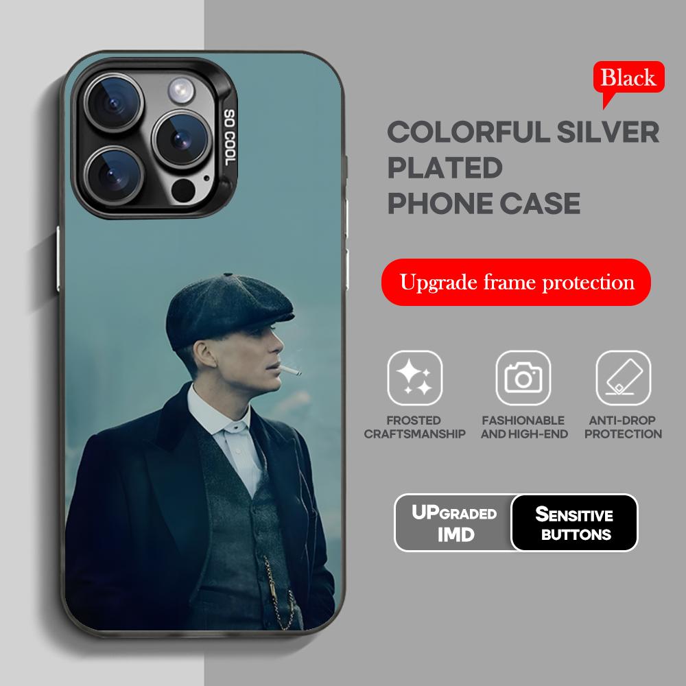 Чехол для телефона Peaky B-Blinders Томми Крутой черный IMD Цветной Серебристый Подходящий мягкий чехол для iPhone 16 15 14 13 12 11 XS Pro Max