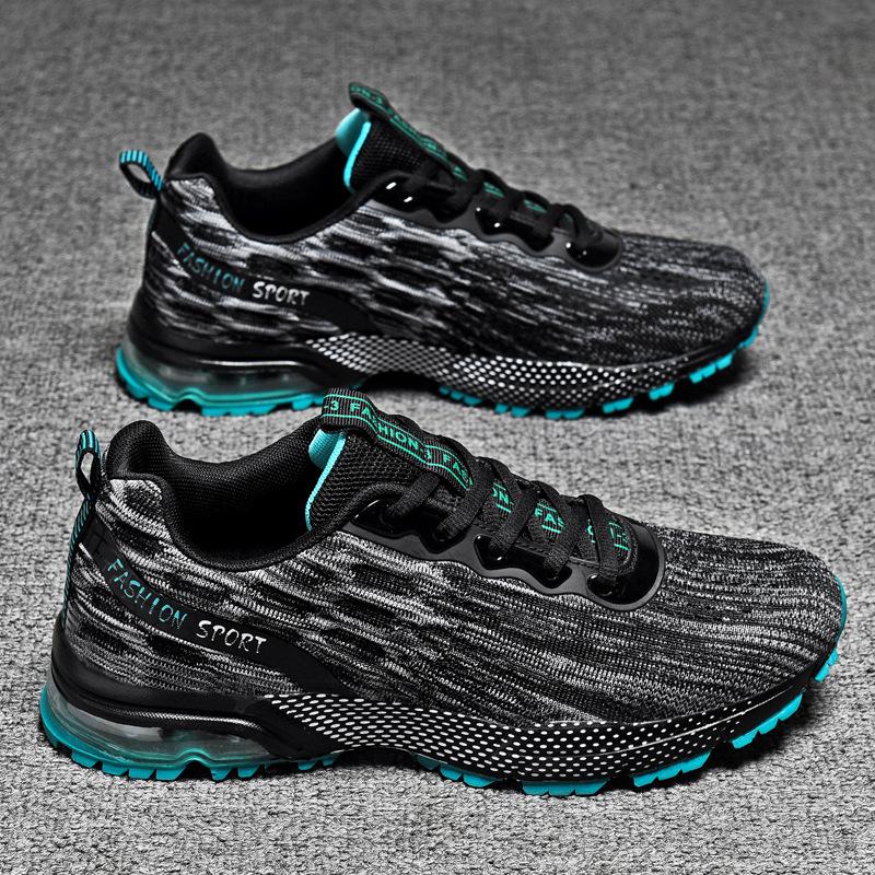 Large size men's shoes fly-woven mesh sneakers new shoes men's fashion casual air cushion shoes comfortable running shoes