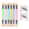 Double Ends Sponge Brush Picking Dotting Gradient Pen Brush Crystal Handle Replaceable Brush Heads
