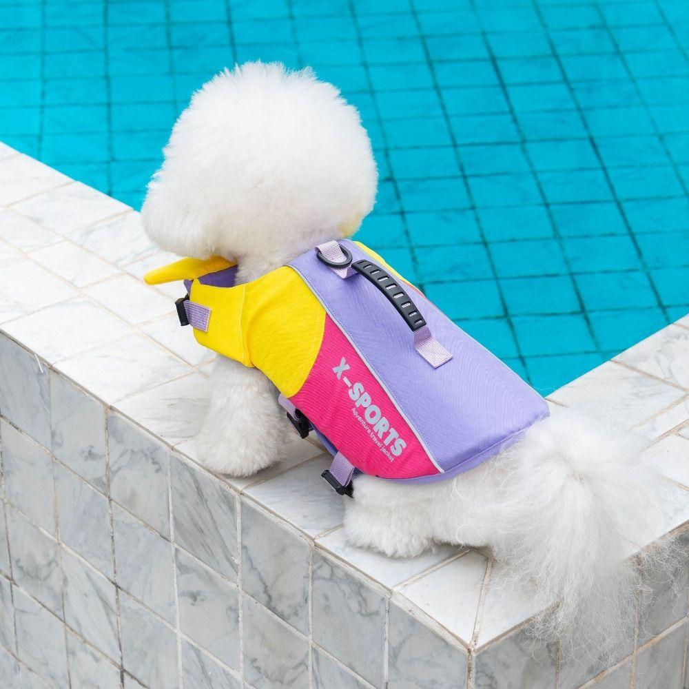 Waterproof Dog Swimming Vest Tear Resistant Pet Flotation Vest Dog Buoyancy Vest  Outdoor Water