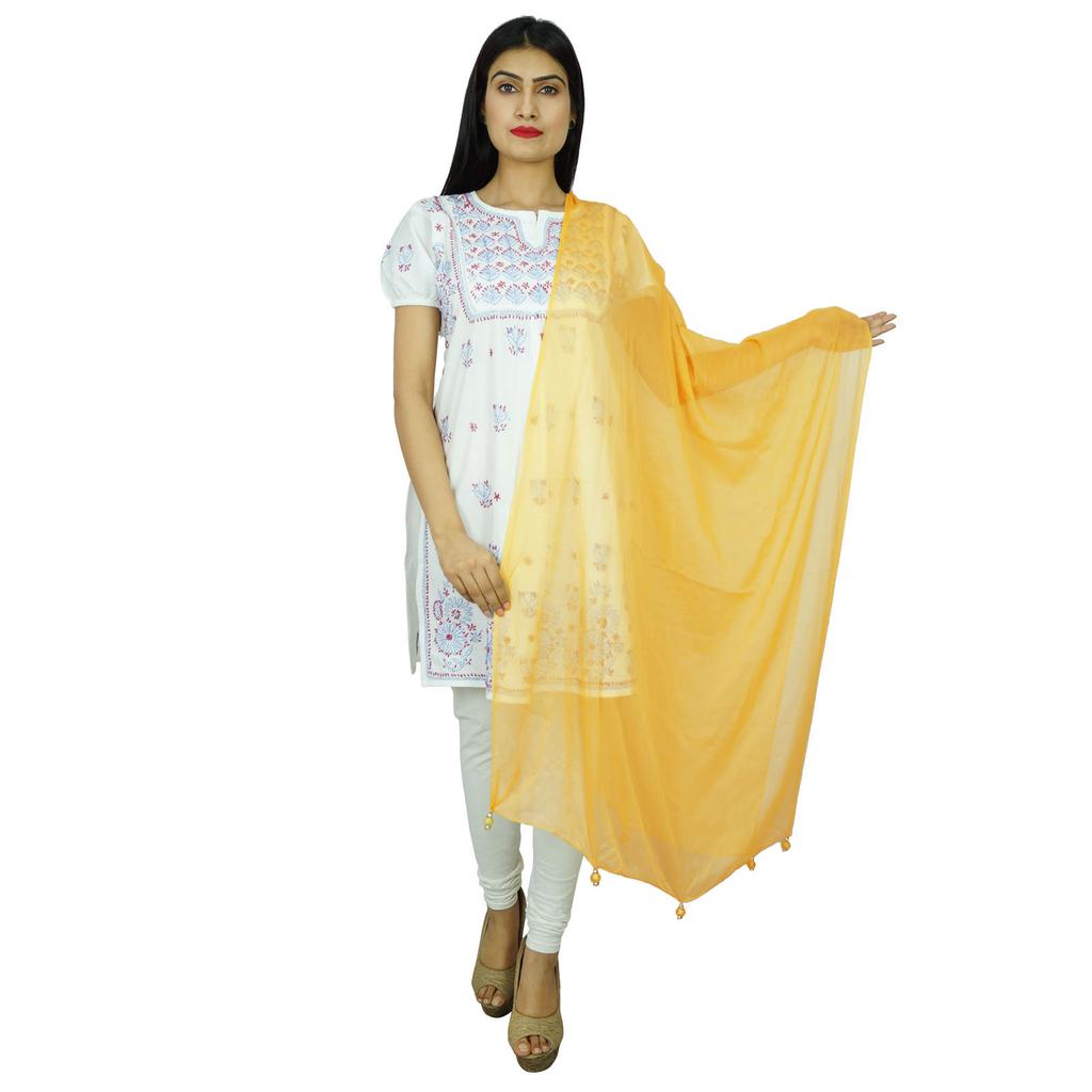Индийские шарфы из шифона, накидка на шею, женская одежда, палантин Chunni Long Dupatta, подарок для