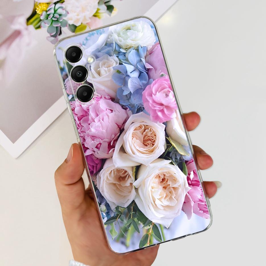 Чехол для Samsung Galaxy A05s SM-A057F Милый мультяшный чехол с кошкой Прозрачный силиконовый чехол для телефона для Samsung A05s A 05s Мягкий бампер