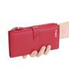 Women's Fashion Long Wallet Pu Leather Clutch Bag All Match Zipper Cell Phone Bag Ladies Hasp Multi-card Coin Purse
