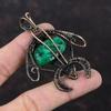 Ограненный замбийский изумрудный кулон, медная проволока, обернутая кулоном, черепаховый кулон, драгоценный камень, ювелирные изделия ручной работы, женский кулон, медные ювелирные изделия для подарка