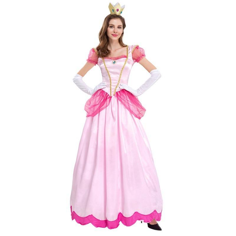 Halloween Costume Mario, Princess Peach Ink Rice Stage Dress, Party Queen Dress