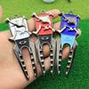 Portable Zinc Alloy Training Aids Pitch Repairer Tool Golf Fork Prongs Golf Divot Lawn Maintenance