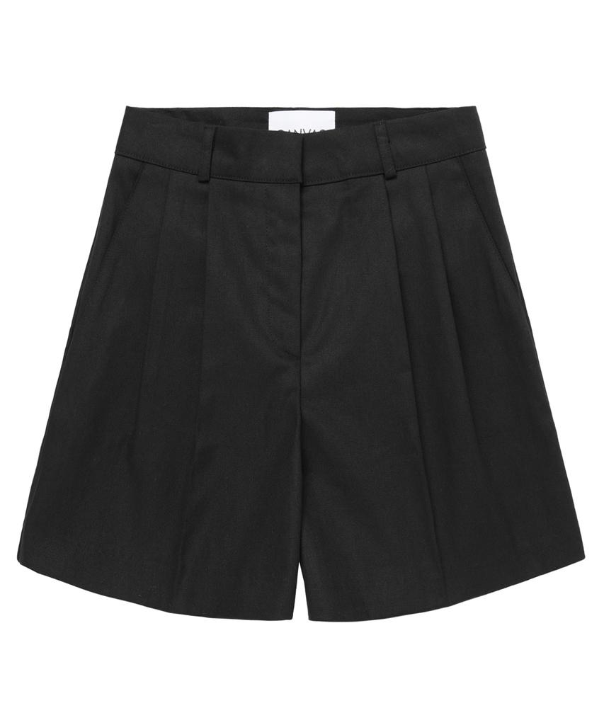 CNVS Cotton Pintuck Half Pants_Black