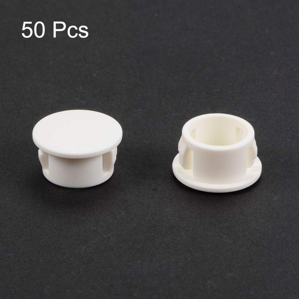 50 Pcs Opening 16mm Hole Plugs Plastic Snap In Locking Hole Light Weight Pipe Insert End Caps