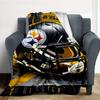 Steelers Helmet Throw Blanket Flannel Blanket Soft Warm Sofa Bed Camping home Decor Unique Christmas Gift C10246