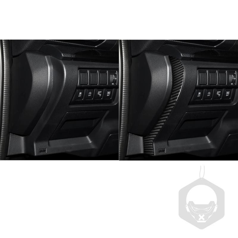 Real Carbon Fiber Car Accessories Dashboard Side Strip Cover Soft Sticker For Subaru Forester SK 2024