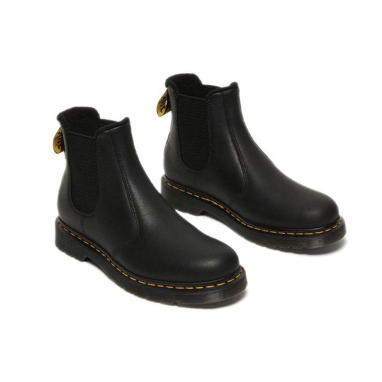 Dr. Martens 2976 Leather Round Toe Slip-On Ankle Chelsea Boots Unisex boots Charcoal-Black 27142001