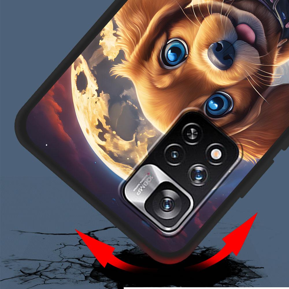 Cute Dogs Case for Xiaomi Redmi 10 10C 9C 9A 9i 9 Prime 9T 12 12C 10A K40 Pro Black Soft TPU Mobile Phone Bag Cover